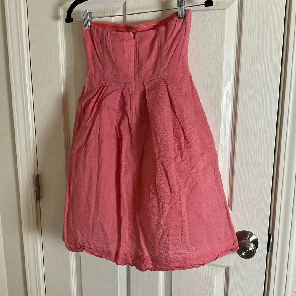 J.CREW Lorelei Seersucker Strapless Mini Dress Size 2P